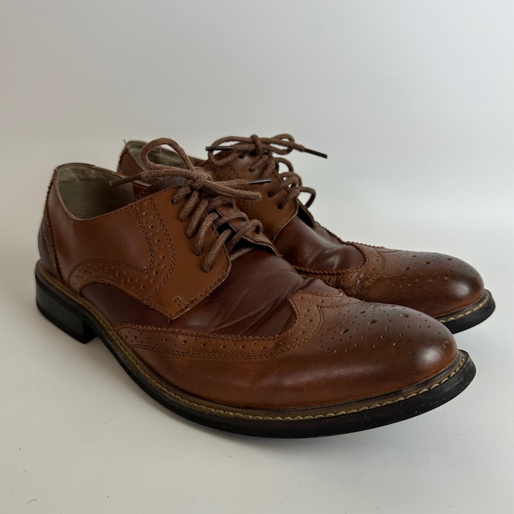 The Original Penguin by Musingwear Brown Leather Dress Shoes Welton Mens 10.5 - Picture 4 of 13